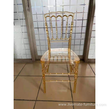 Wedding Banquet Event Plastic white gold chiavari chair